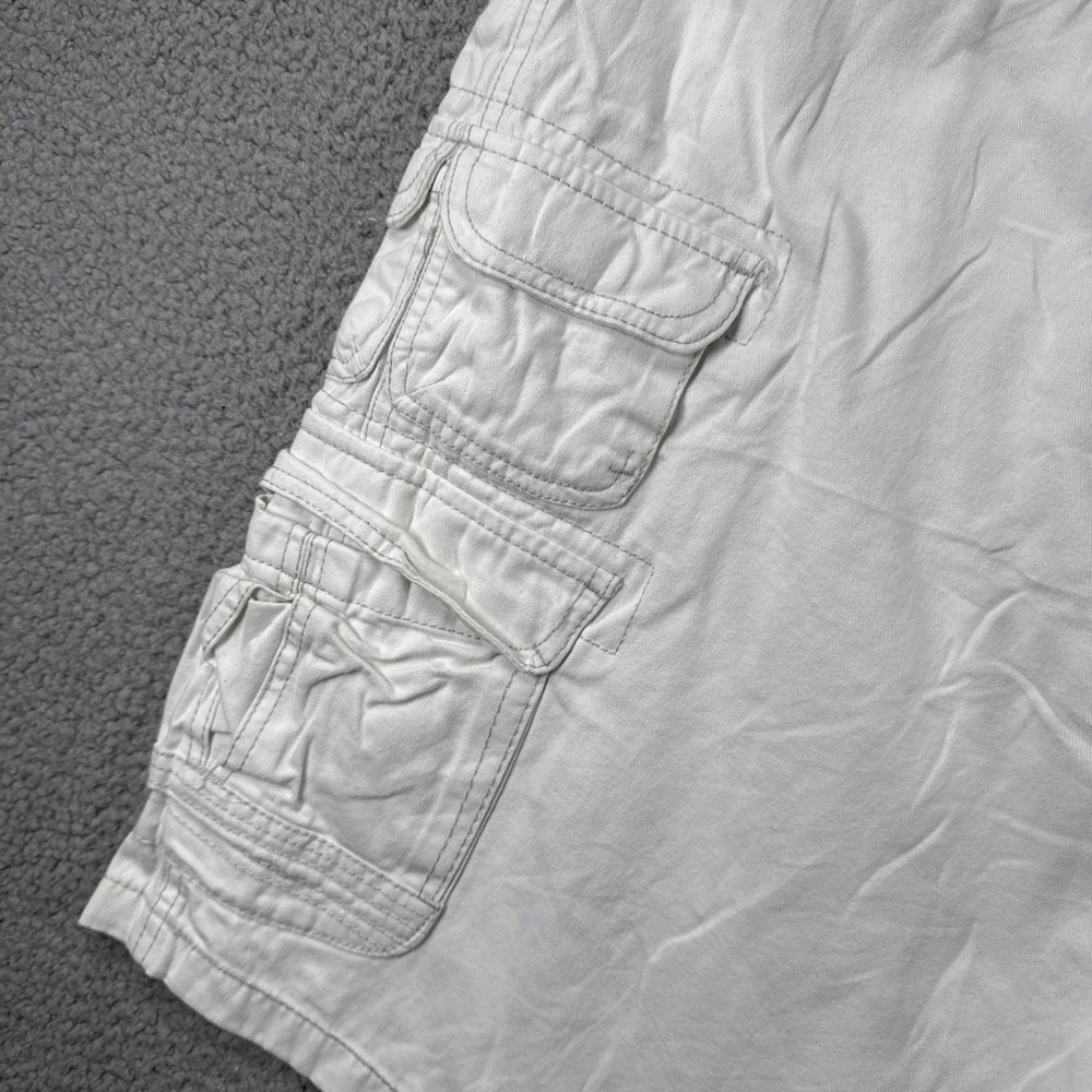Ocean Pacific OP Cargo Shorts Mens 40 White Utility‎ Baggy Skater 90s Y2K Casual - Picture 8 of 13